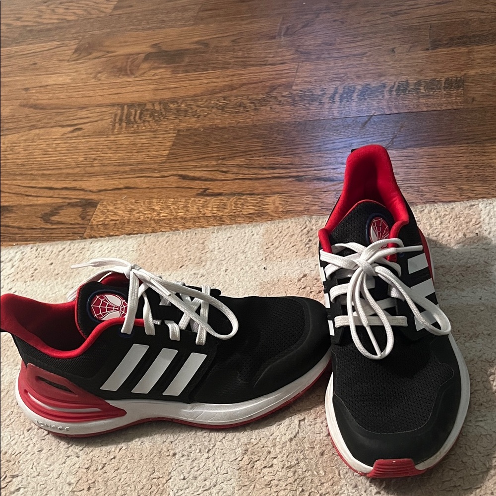 Adidas Black and Red Running Shoes